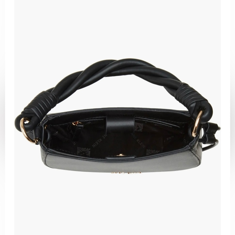 Women’s Anne Klein Logo Detail Twisted Strap Handheld Bag - Picture 3 of 9